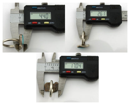 Zuni Ring 925 Silver Natural Mined Blue Turquoise Artist Signed Simplicio C.80's