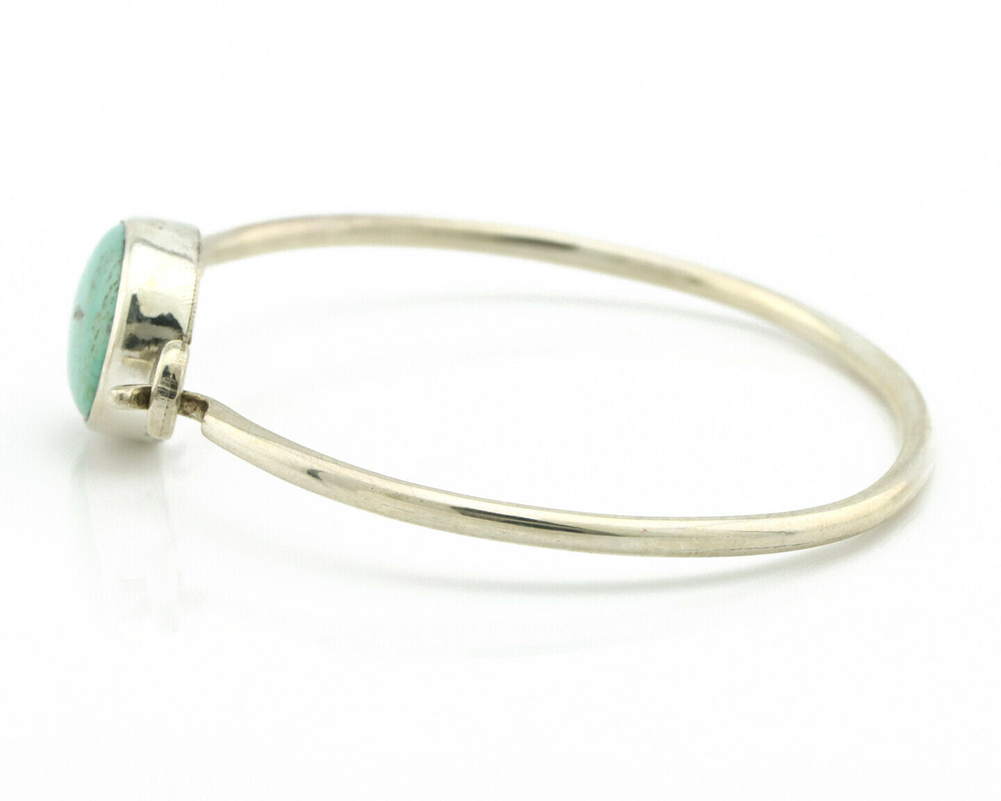 Navajo Bracelet .925 Silver Blue Arizona Turquoise Native American Artist C.90's
