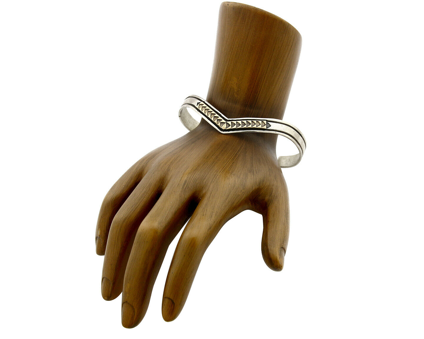 Navajo Bracelet .925 Silver & 14k Solid Gold MM Rogers and TAS Cuff C.80's