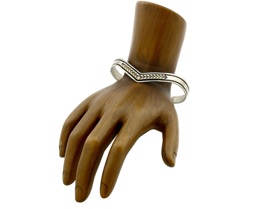 Navajo Bracelet .925 Silver & 14k Solid Gold MM Rogers and TAS Cuff C.80's