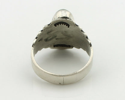 Navajo Ring .925 Silver Blue Green Arizona Turquoise Artist Signed Apache C.80's