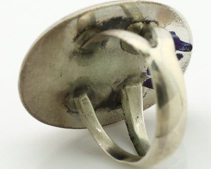 Navajo Ring .925 Silver Natural Blue Turquoise Native American Artist C.1980's