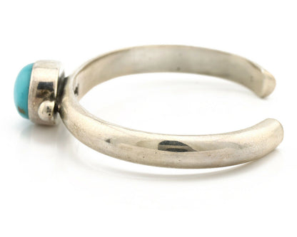 Navajo Bracelet .925 Silver Morenci Turquoise Native American Artist C.80's