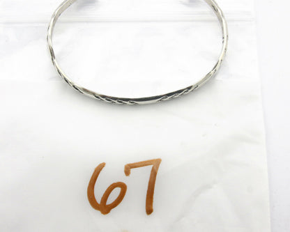Navajo Bracelet .925 Silver Hand Stamped Arrow Head Artist I Montoya C.80's