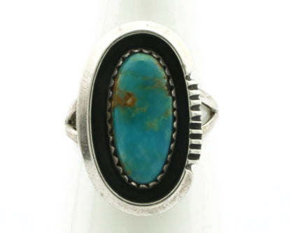 Navajo Ring .925 Silver Arizona Turquoise Native American Artist Handmade C.80's