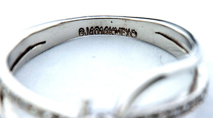 Diamond Wedding Solitaire w/ Accents Ring .25 ct Round Cut Solid 14k White Gold