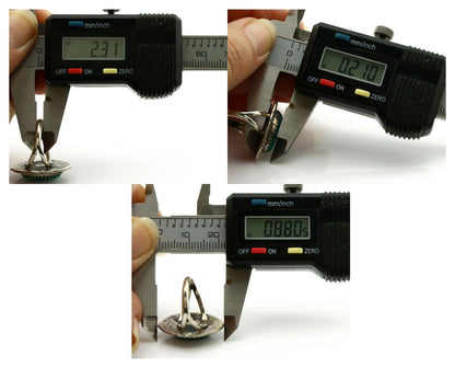 Navajo Ring .925 Silver Green Turquoise Native American Artist C.1980's