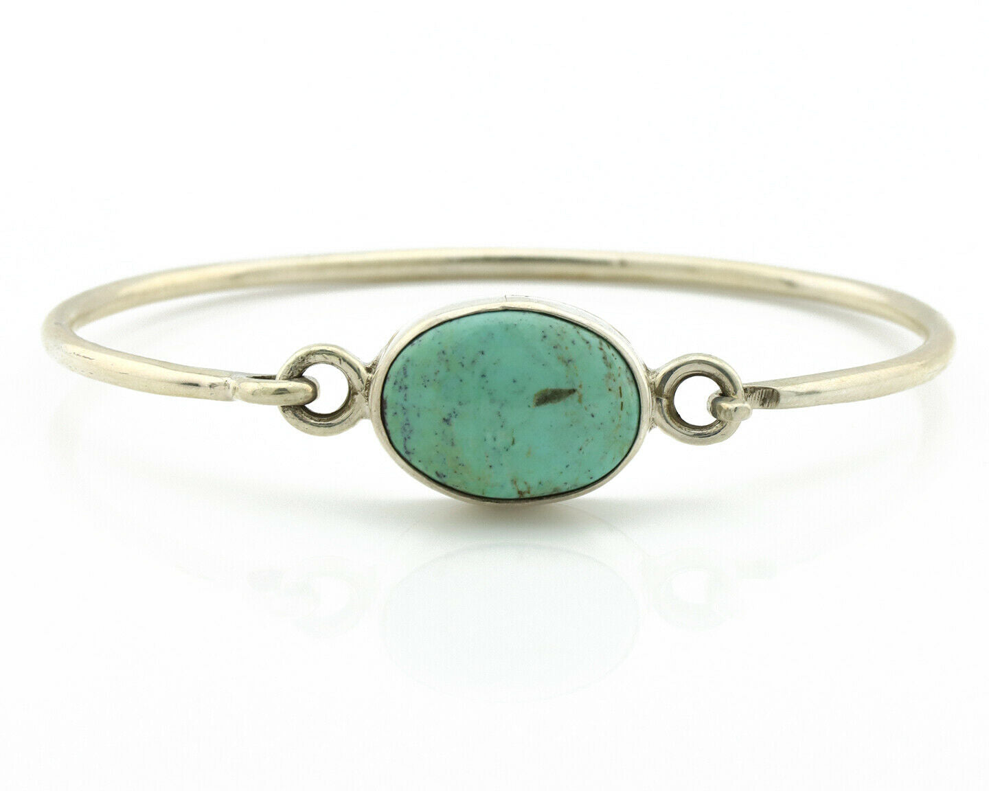 Navajo Bracelet .925 Silver Blue Arizona Turquoise Native American Artist C.90's