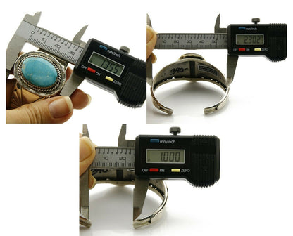 Navajo Bracelet .925 Silver Handmade Overlay Pattern Cuff Signed C.80's