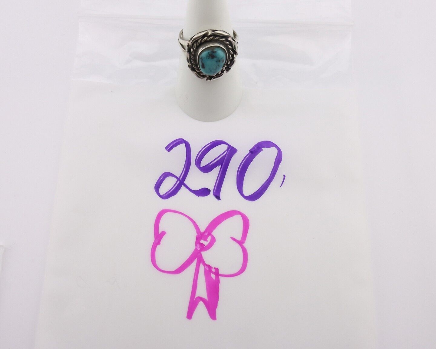 Navajo Handmade Ring 925 Silver Blue Southwest Turquoise Native Artist C.80's