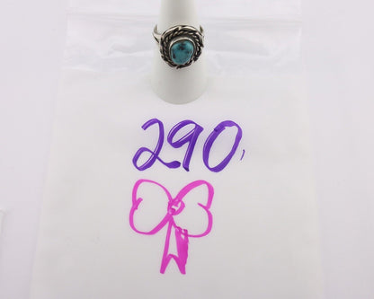 Navajo Handmade Ring 925 Silver Blue Southwest Turquoise Native Artist C.80's