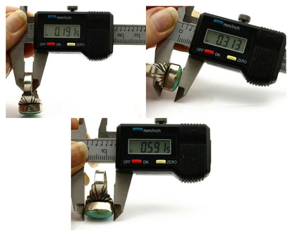 Navajo Ring .925 Silver Kingman Turquoise Artist Signed Apache C.80's