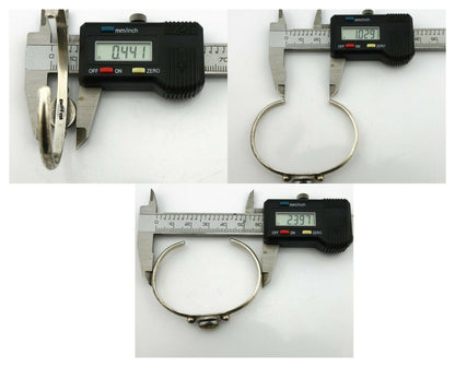 Navajo Bracelet .925 Silver Spiderweb Turquoise Native American Artist C.90's