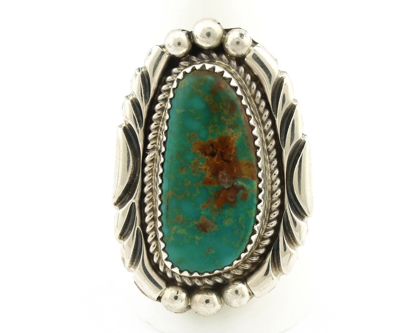 Navajo Ring 925 Silver Mountain Artist Signed JL C.80's