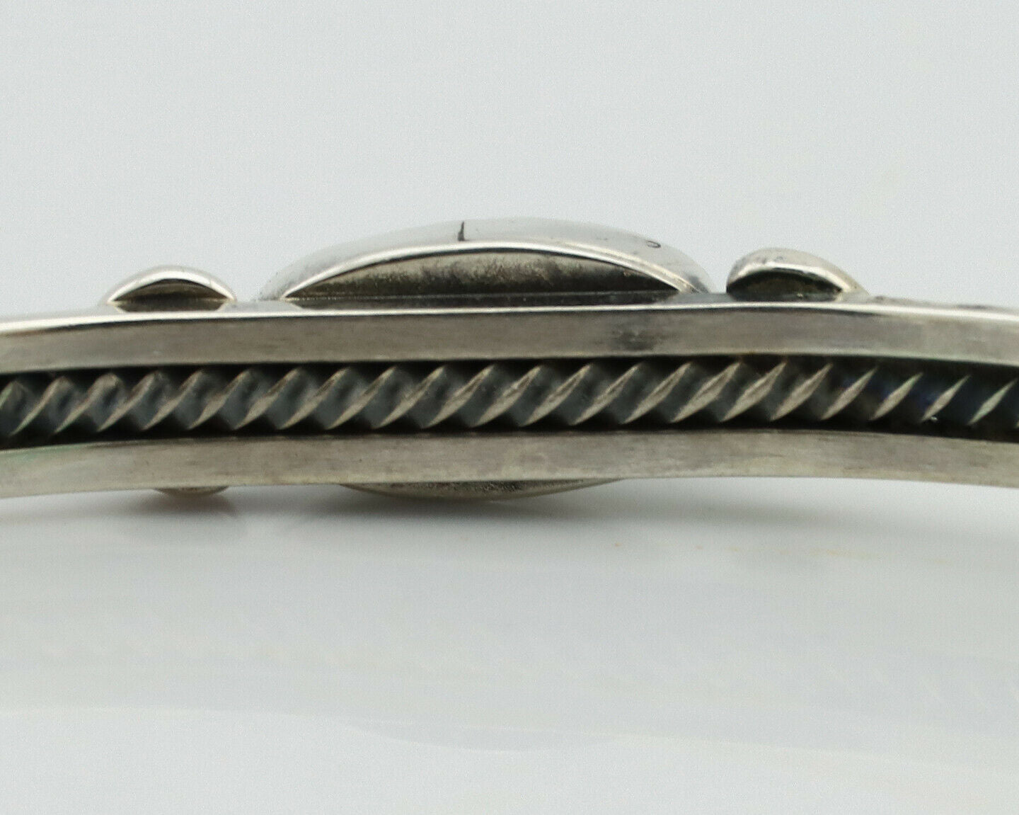 Women's Navajo .925 Silver Kingman Turquoise Artist Inca MFG Circa 1990's