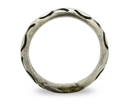 Women's Navajo Ring .925 SOLID Silver Hand Stamped Circa 1980's