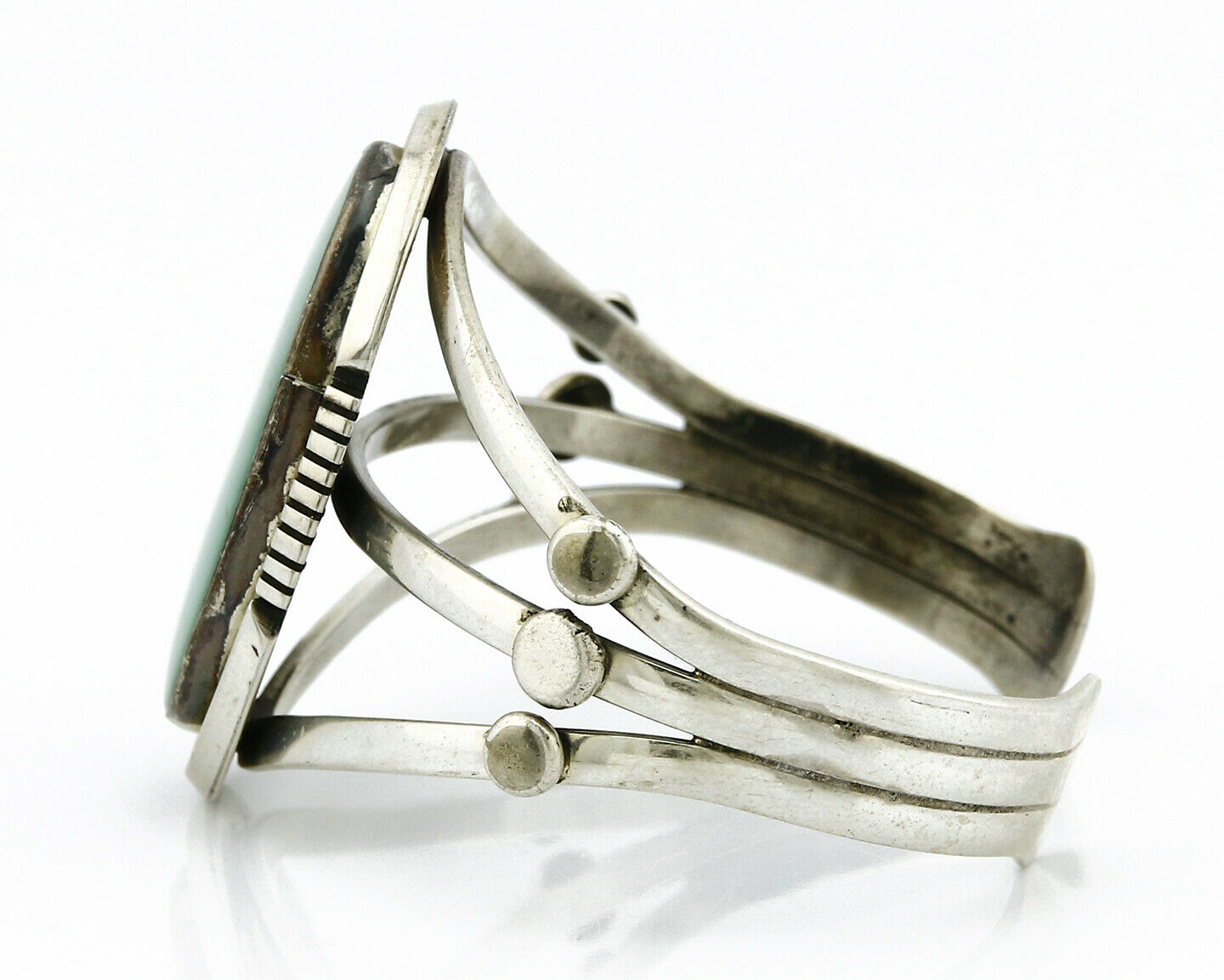 Navajo Turquoise Bracelet .925 Silver Signed Doug Zachary Cuff