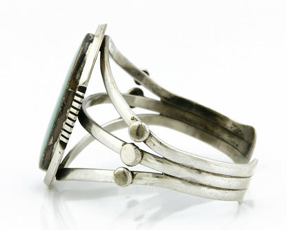 Navajo Turquoise Bracelet .925 Silver Signed Doug Zachary Cuff