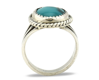 Navajo Ring .925 Silver Blue Southwest Turquoise Native Artist C.1980's