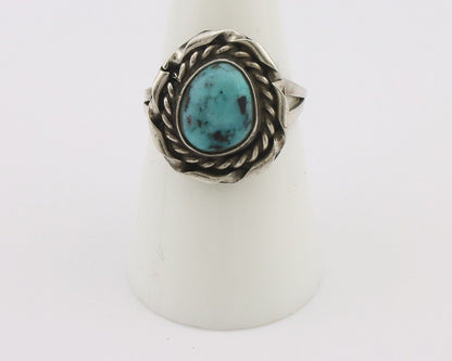 Navajo Handmade Ring 925 Silver Blue Southwest Turquoise Native Artist C.80's