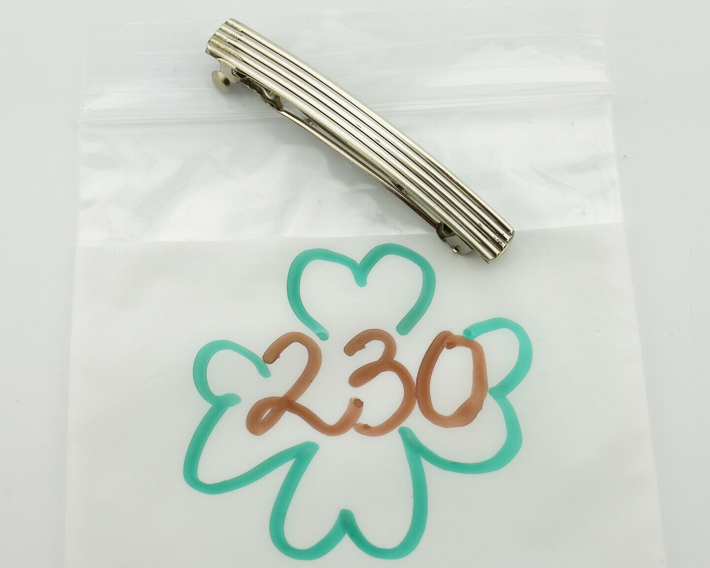 Women's Navajo Hair Clip .925 Silver Handmade Native Artist C.80's