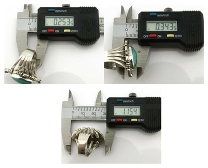 Navajo Ring .925 Silver Royston Turquoise Signed Artist DC C.80's