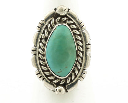 Navajo Ring .925 Silver Royston Turquoise Signed Artist DC C.80's