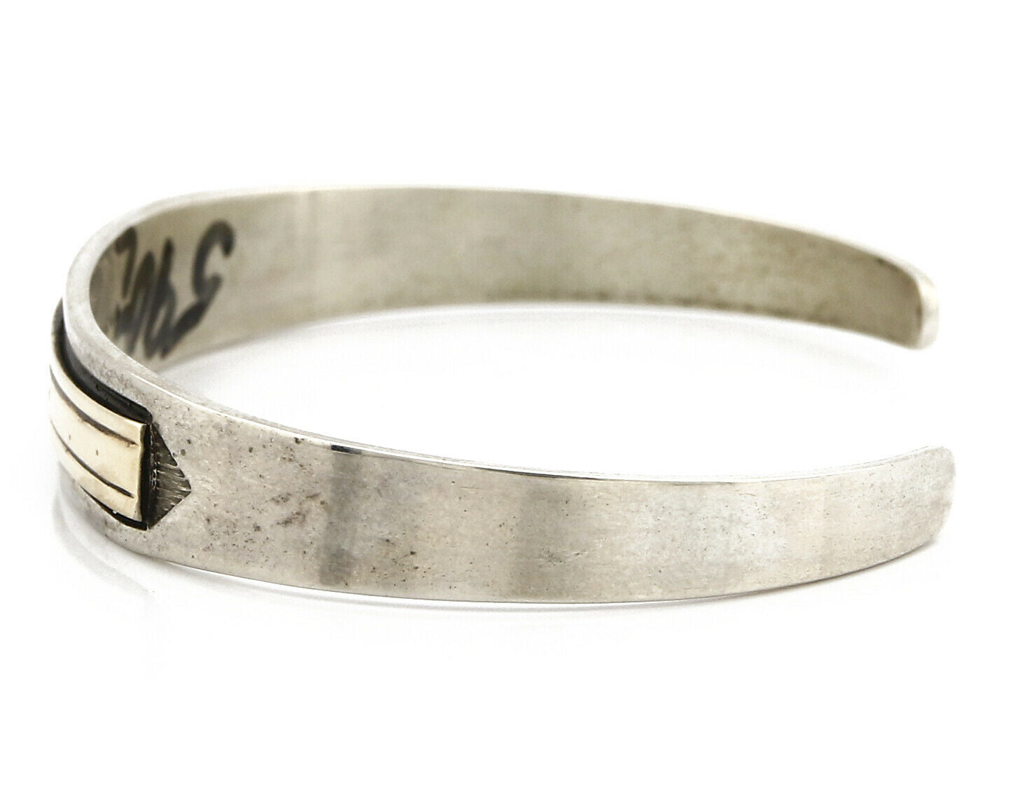 Navajo Bracelet .925 Silver & 14k Solid Gold MM Rogers and TAS Cuff C.80's