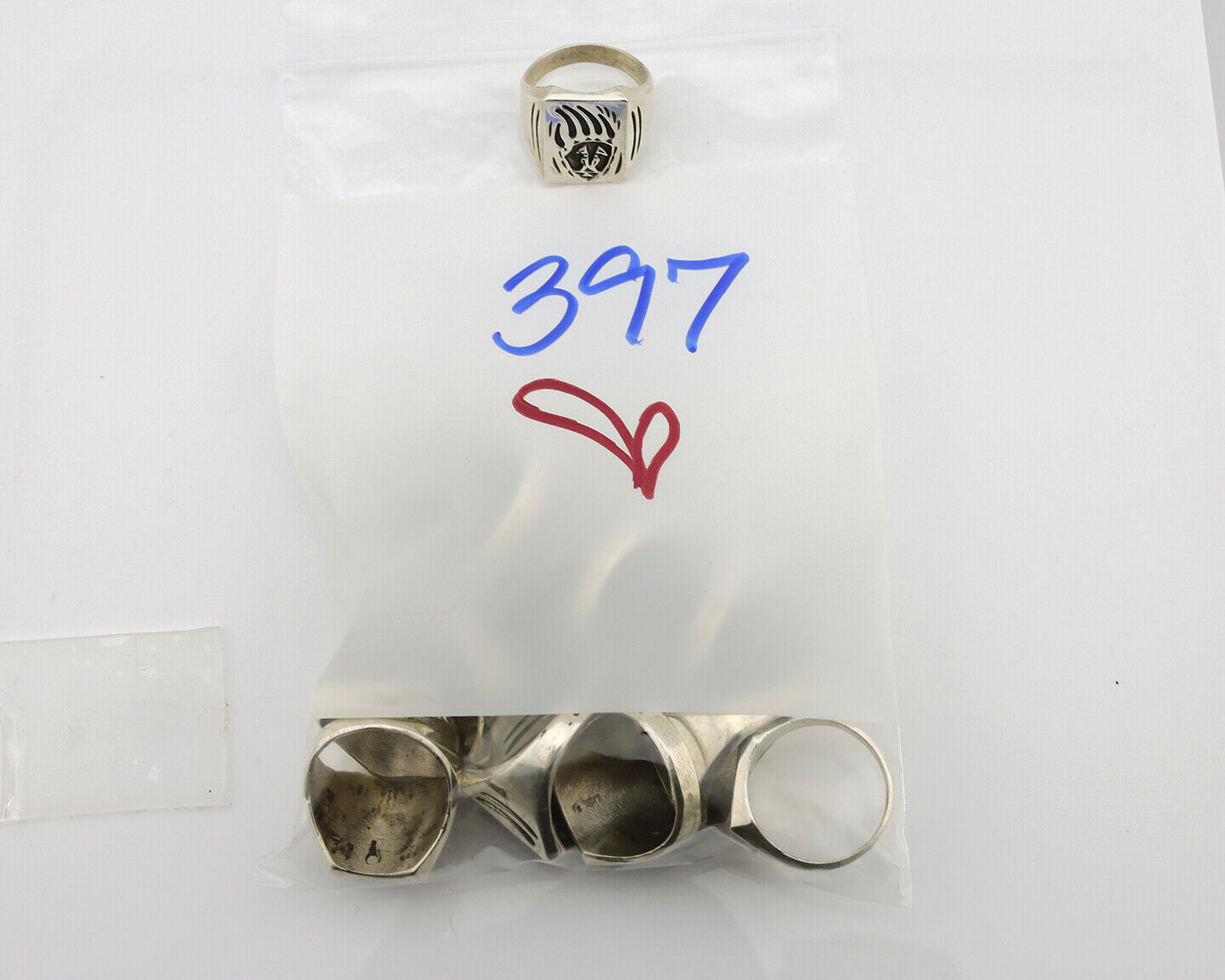 Navajo Bagger Paw Ring .925 Silver Handmade Native American Artist C.1980's