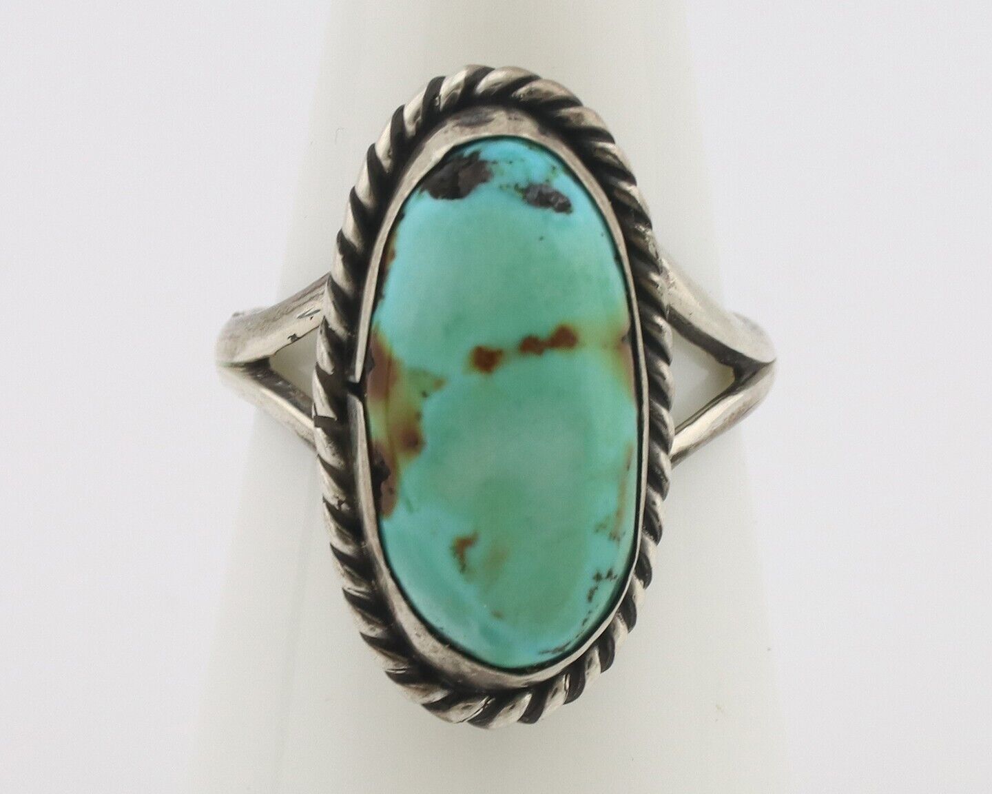 Navajo Handmade Ring 925 Silver Royston Turquoise Native Artist C.80's
