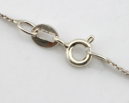 Navajo Handmade Cross Necklace 925 Silver Blue Turquoise Signed W C.80's