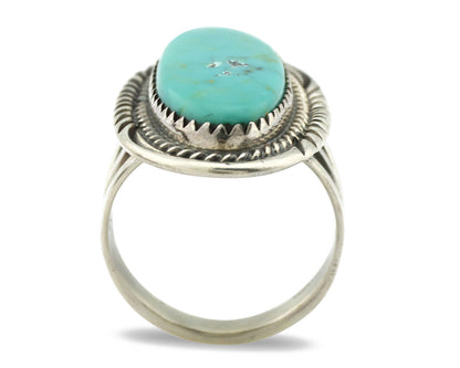 Navajo Ring 925 Silver Natural Blue Turquoise Artist Native C.80's