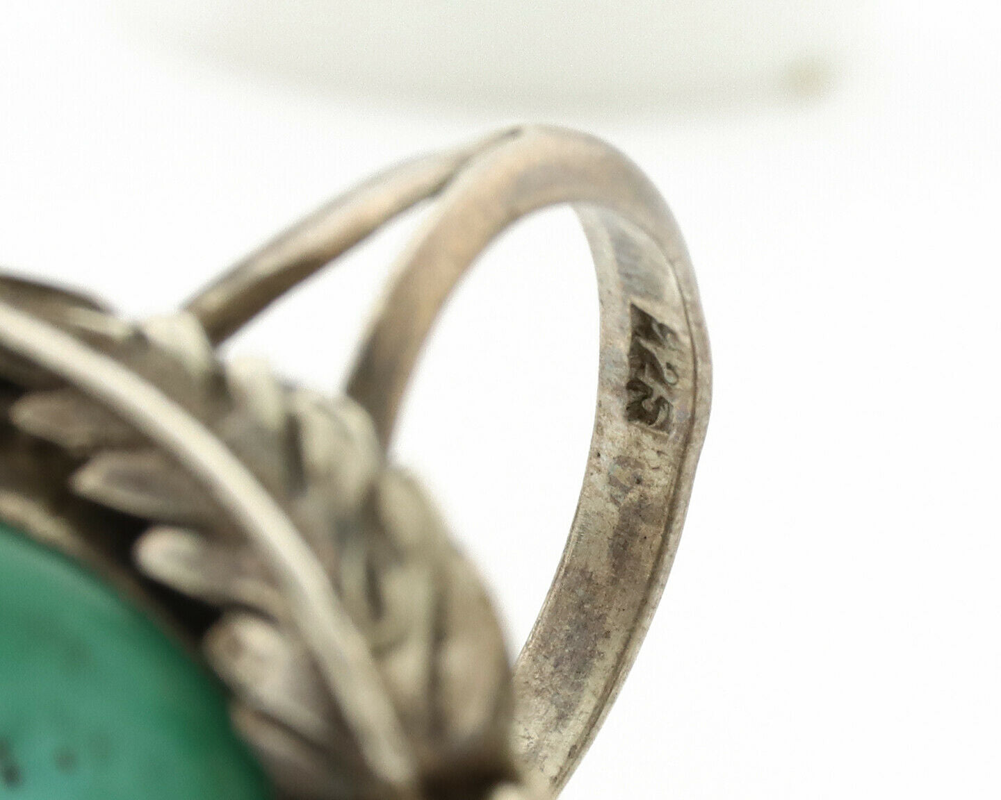 Navajo Ring .925 Silver Royston Turquoise Native American Artist C.1980's