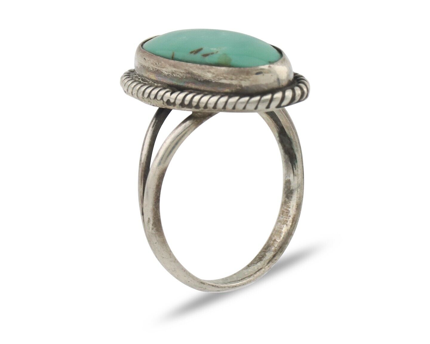 Navajo Handmade Ring 925 Silver Arizona Turquoise Native Artist C.80's