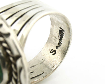 Navajo Ring .925 Silver Royston Turquoise Artist Signed NS C.80's