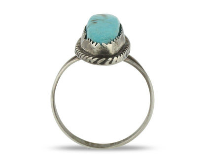 Navajo Handmade Ring .925 Silver Southwest Turquoise Native Artist C.80's