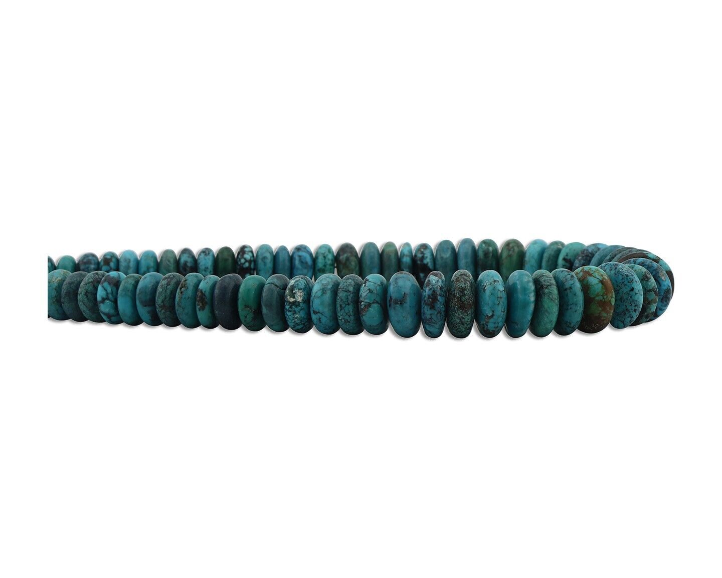 Navajo Necklace 925 Silver Black & Blue Spiderweb Turquoise Native Artist C.80's