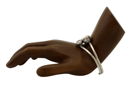 Women's Navajo Bracelet 925 Silver Natural Pink Mussel Native American C.80's