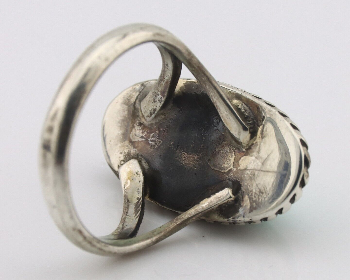 Navajo Handmade Ring 925 Silver Royston Turquoise Native Artist C.80's