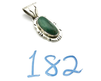 Navajo Pendant .925 Silver Royston Turquoise Signed Artist BH C.80's