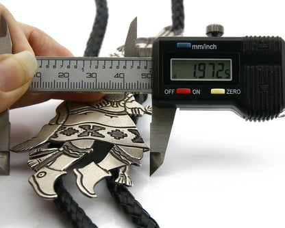 Navajo Kachina Bolo Tie .925 Silver Artist Signed Thomas Singer C.80's