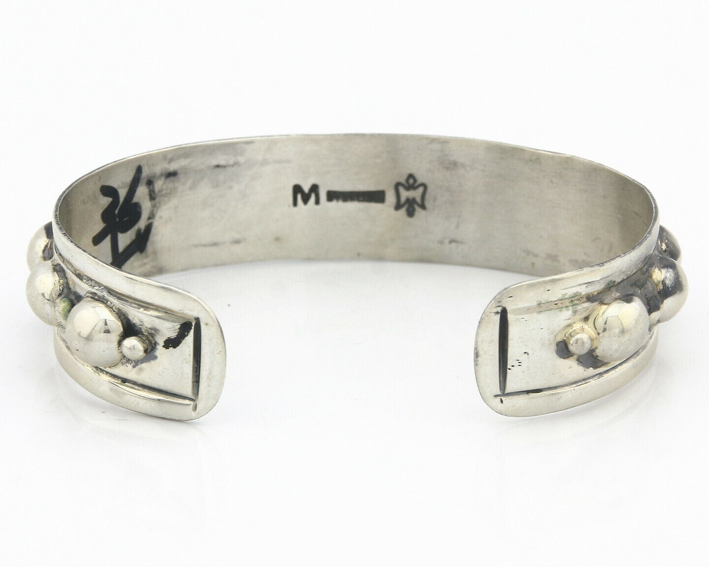 Navajo Bracelet .925 SOLID Silver Handmade Artist C Montoya C. 1980's