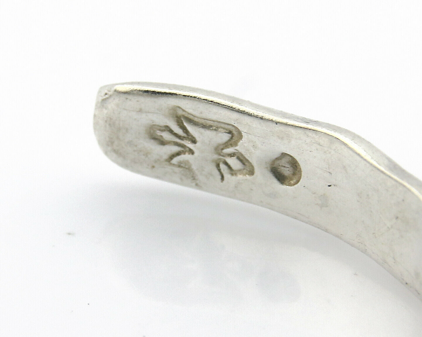 Navajo Bracelet .925 Silver Hand Stamped Arrow Head Artist Montoya C.80's