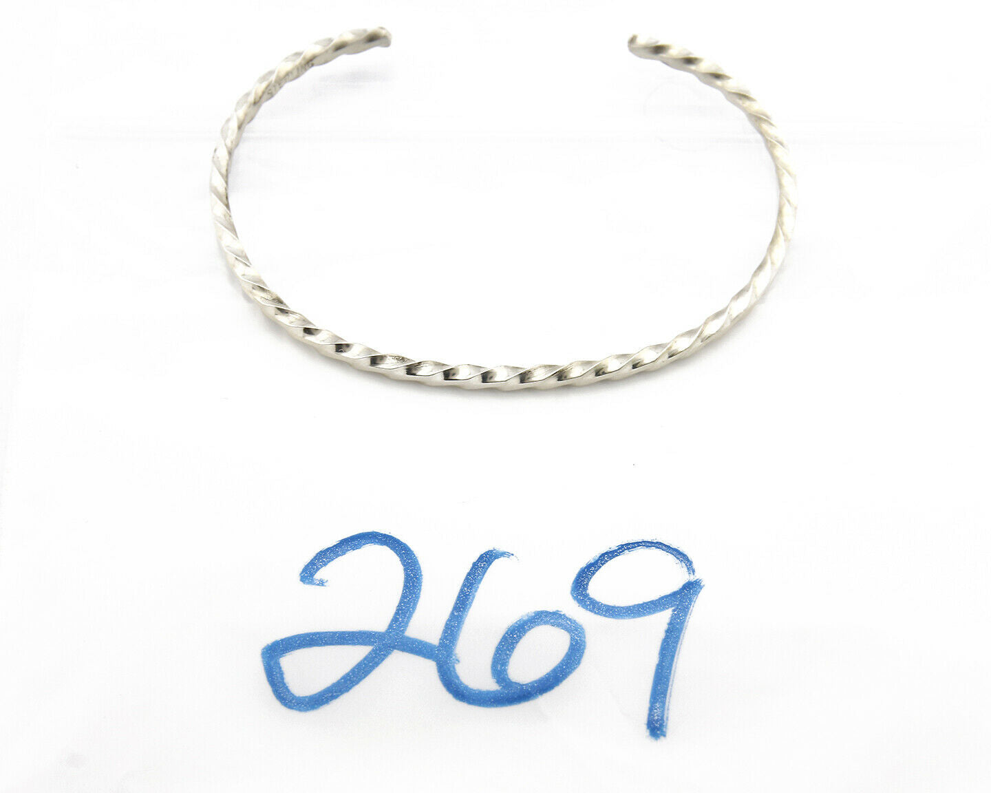 Navajo Bracelet .925 Silver Native American Artist Handmade 3.0 mm wide C.1980's