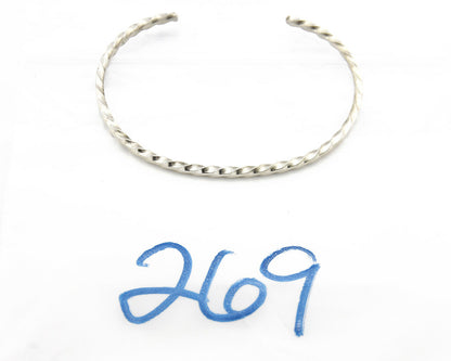 Navajo Bracelet .925 Silver Native American Artist Handmade 3.0 mm wide C.1980's