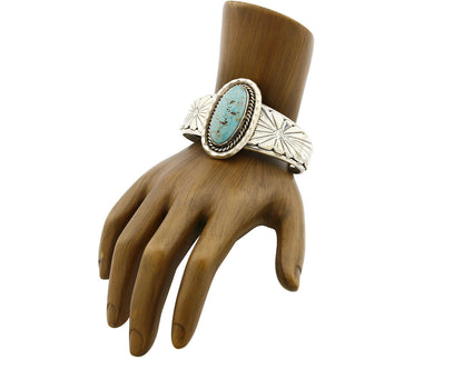 Navajo Bracelet .925 Silver Handmade Overlay Pattern Cuff Signed D2 C.80's