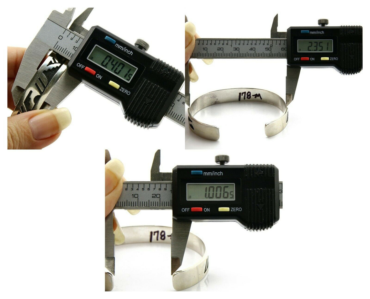 Navajo Bracelet .925 SOLID Silver Native American Artist Overlay Style C.90's