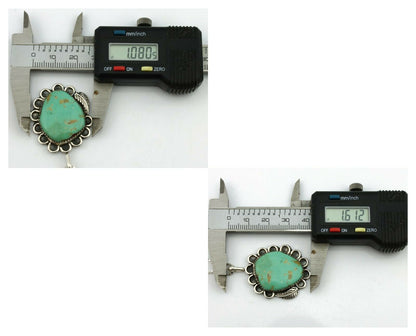 Navajo Necklace .925 Silver Kingman Turquoise Native Artist C.1980's