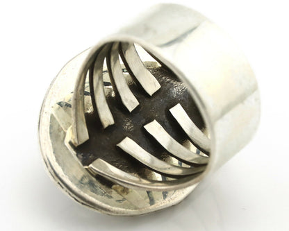 Navajo Ring .925 Silver Royston Turquoise Artist Signed NS C.80's