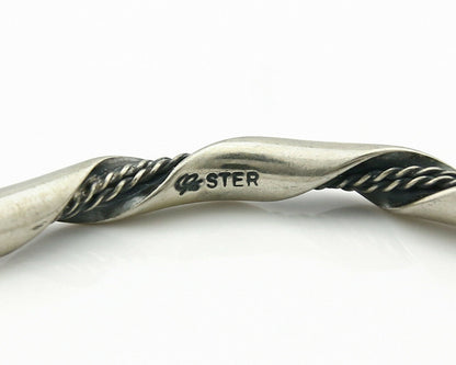 Navajo Handmade Bracelet .925 Silver Native Artist Se C.80's